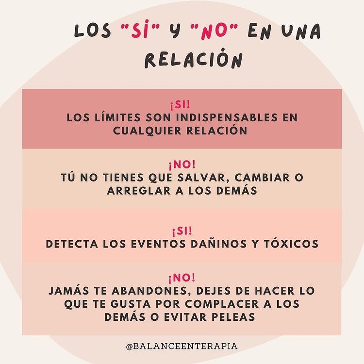 Los "Si" y "No" de una relación